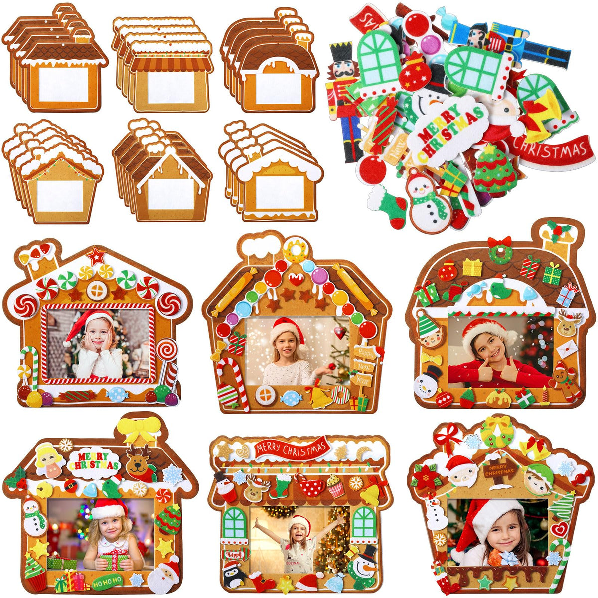 Blosssound gingerbread-house frame set—cute display for holiday memories.