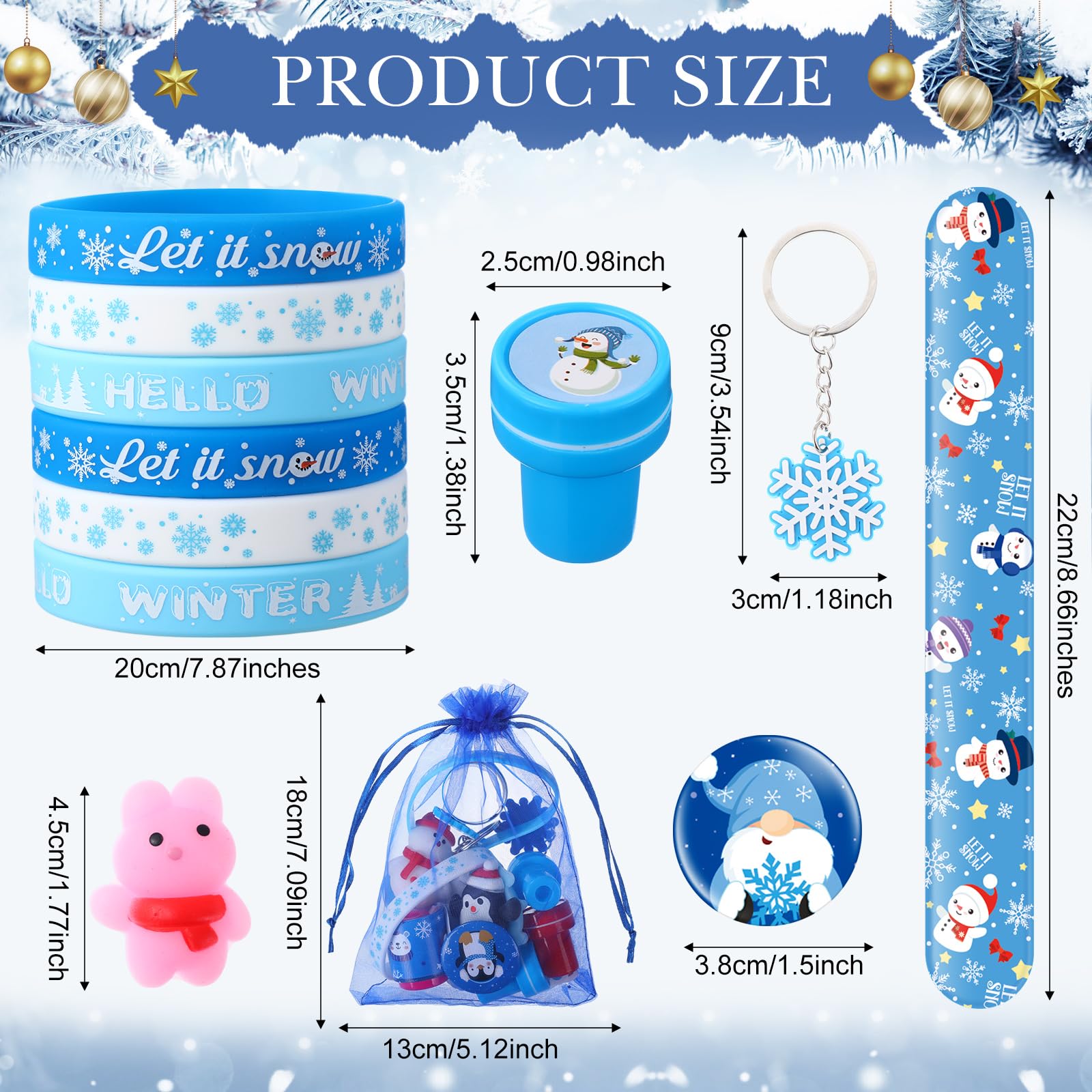 Blosssound snowflake slap bracelets add sparkly fun to holiday events.