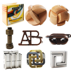 Blovec brain teaser wooden puzzle ancient style enhances concentration and fine motor skills