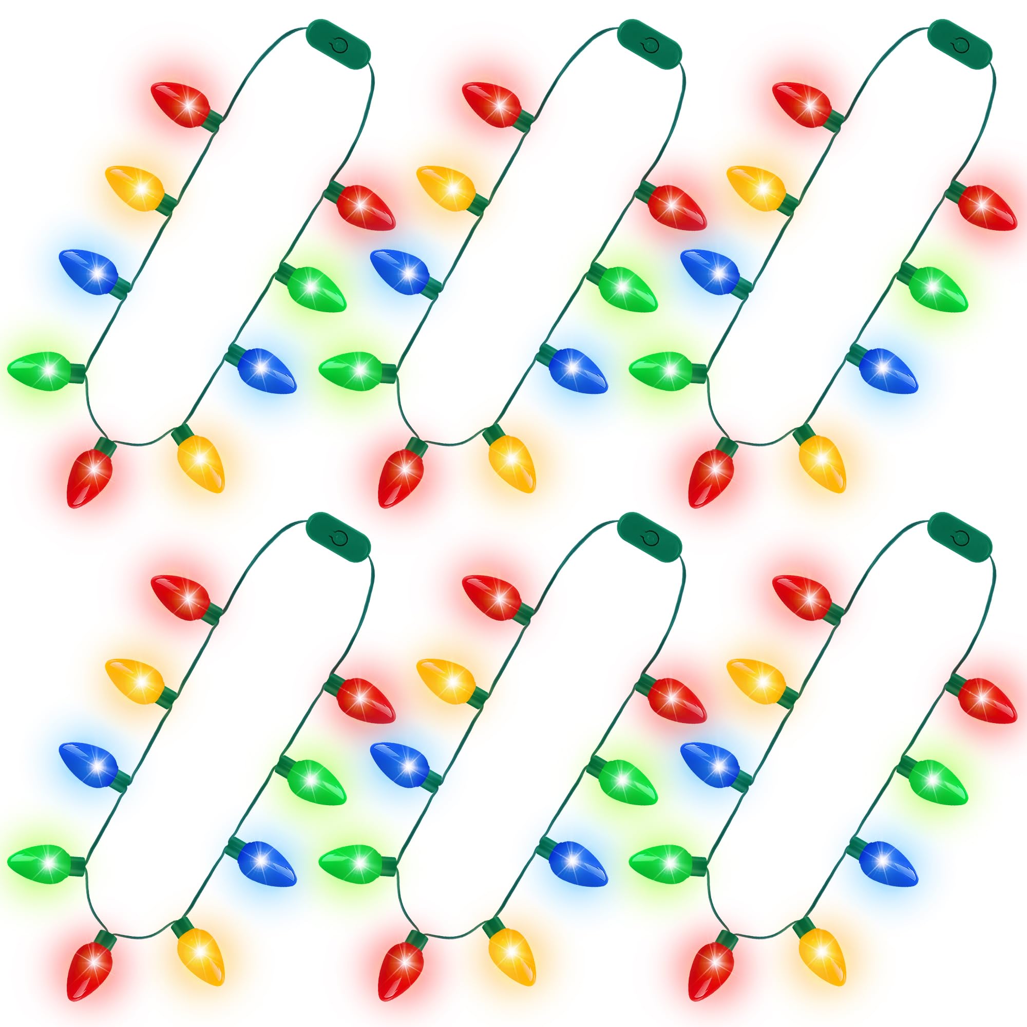 Blowata 24-piece Christmas necklace with 9 bulbs for festive party favors.
