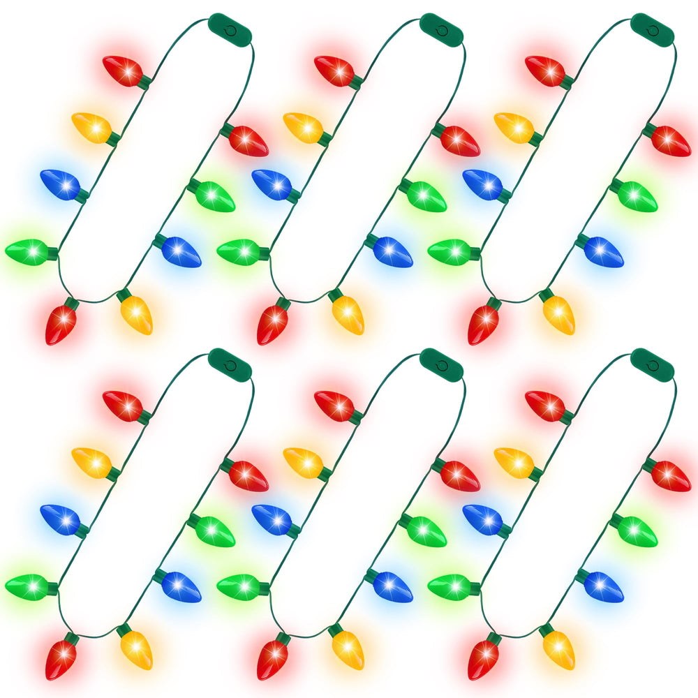 Blowata 24-piece Christmas necklace with 9 bulbs for festive party favors.