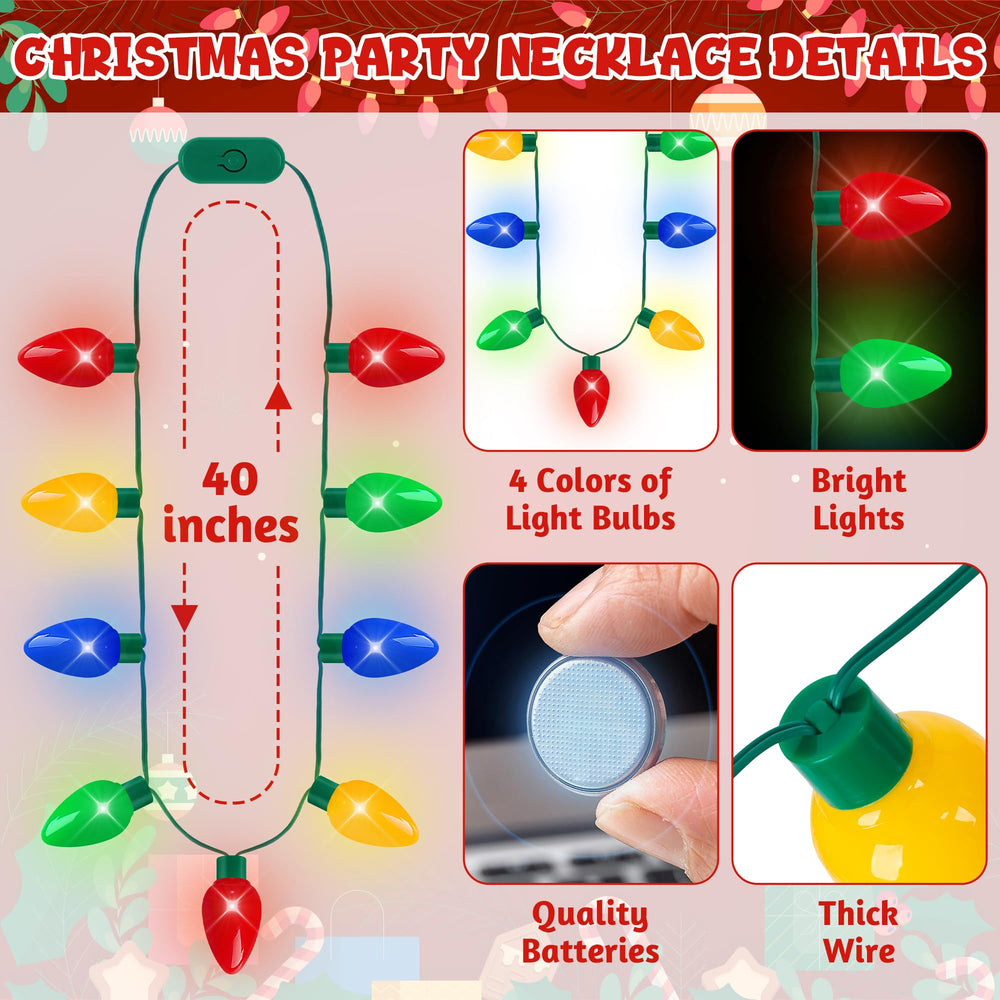 Blowata 9-bulb necklace lit for eye-catching holiday celebrations