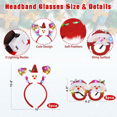 Blowata glitter glasses Santa design sparkle at events.