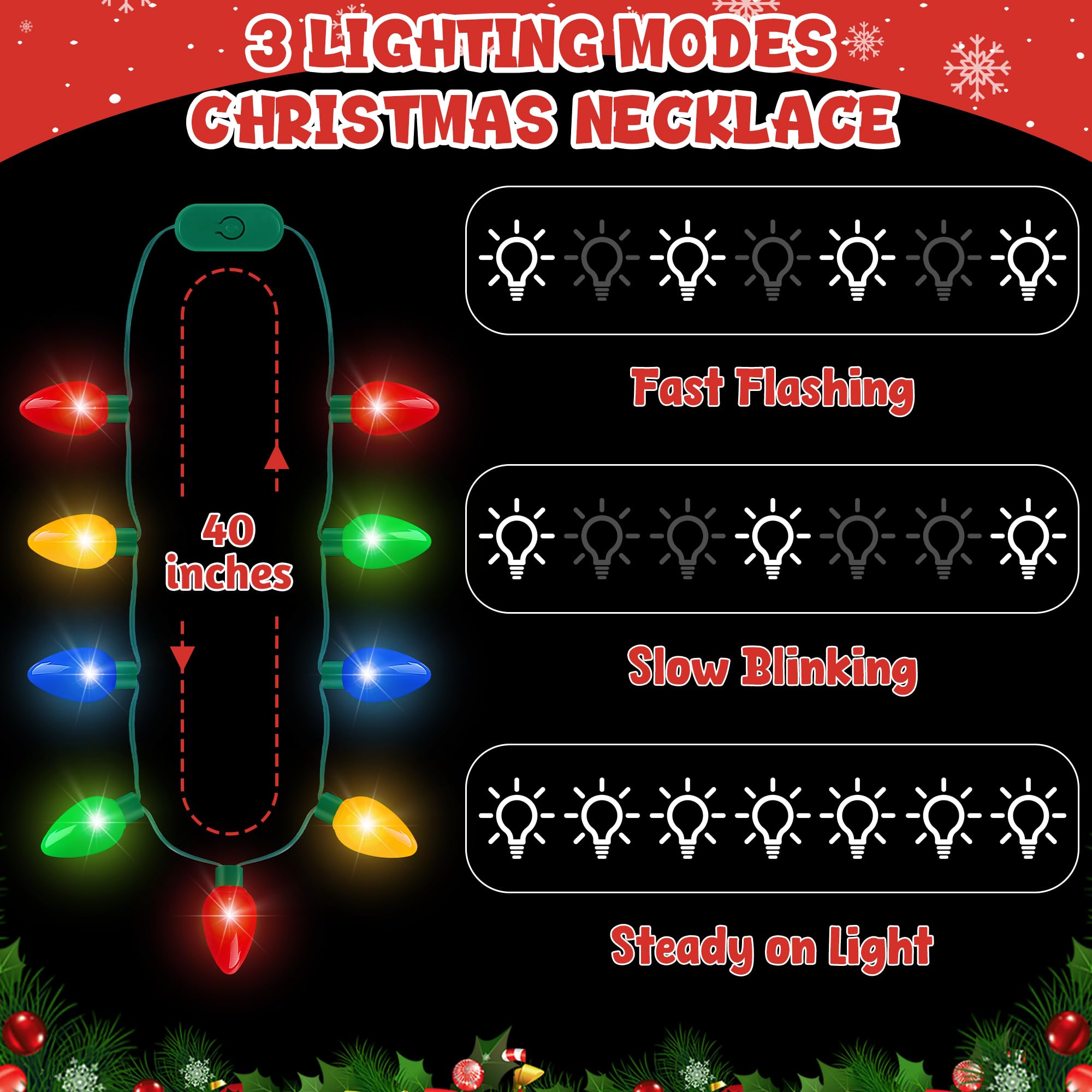 Blowata necklace with vibrant color LEDs for celebrations