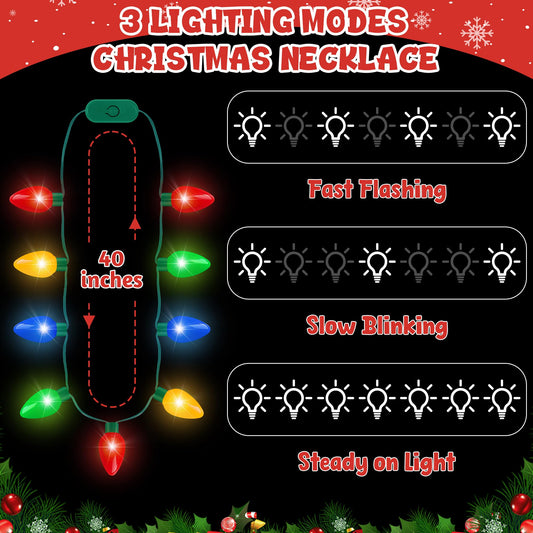 Blowata necklace with vibrant color LEDs for celebrations