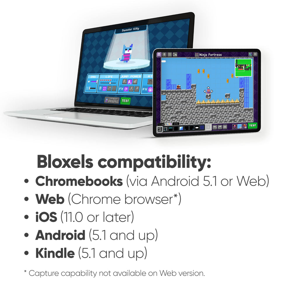 Bloxels kid-friendly kit for ages 8 plus.