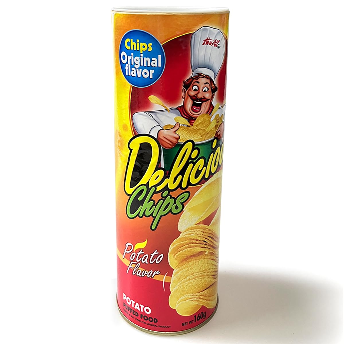 Blppldyci trick potato chip can packaging—ready-to-use gag accessory for parties.