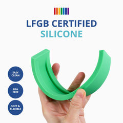 Blue Ginkgo rainbow stack with colorful pieces for color recognition.