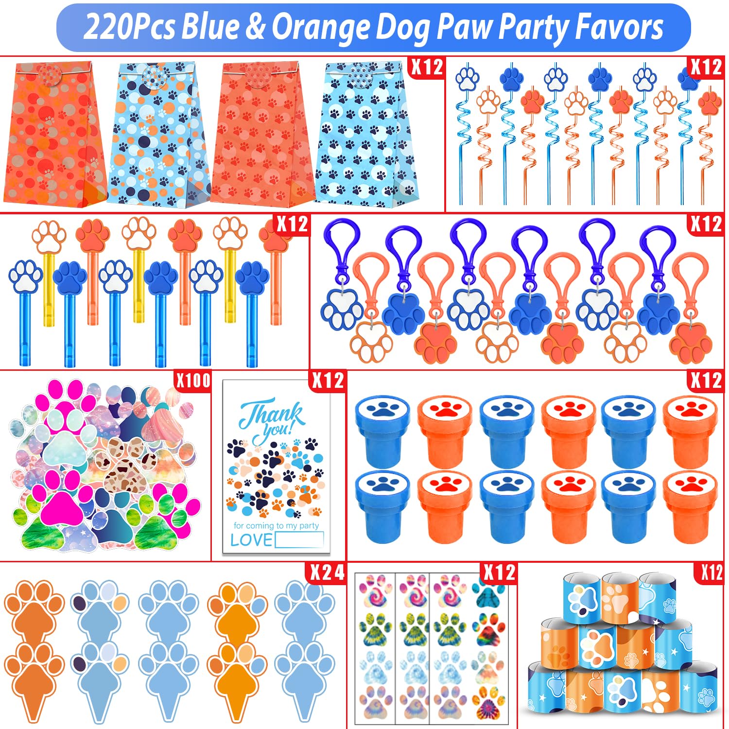 Blue Hydrangea paw bubble wands for interactive party fun.