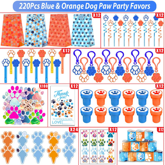 Blue Hydrangea paw bubble wands for interactive party fun.