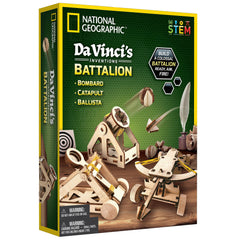 Blue Marble NatGeo Da Vinci ballista kit ready for hands-on assembly.