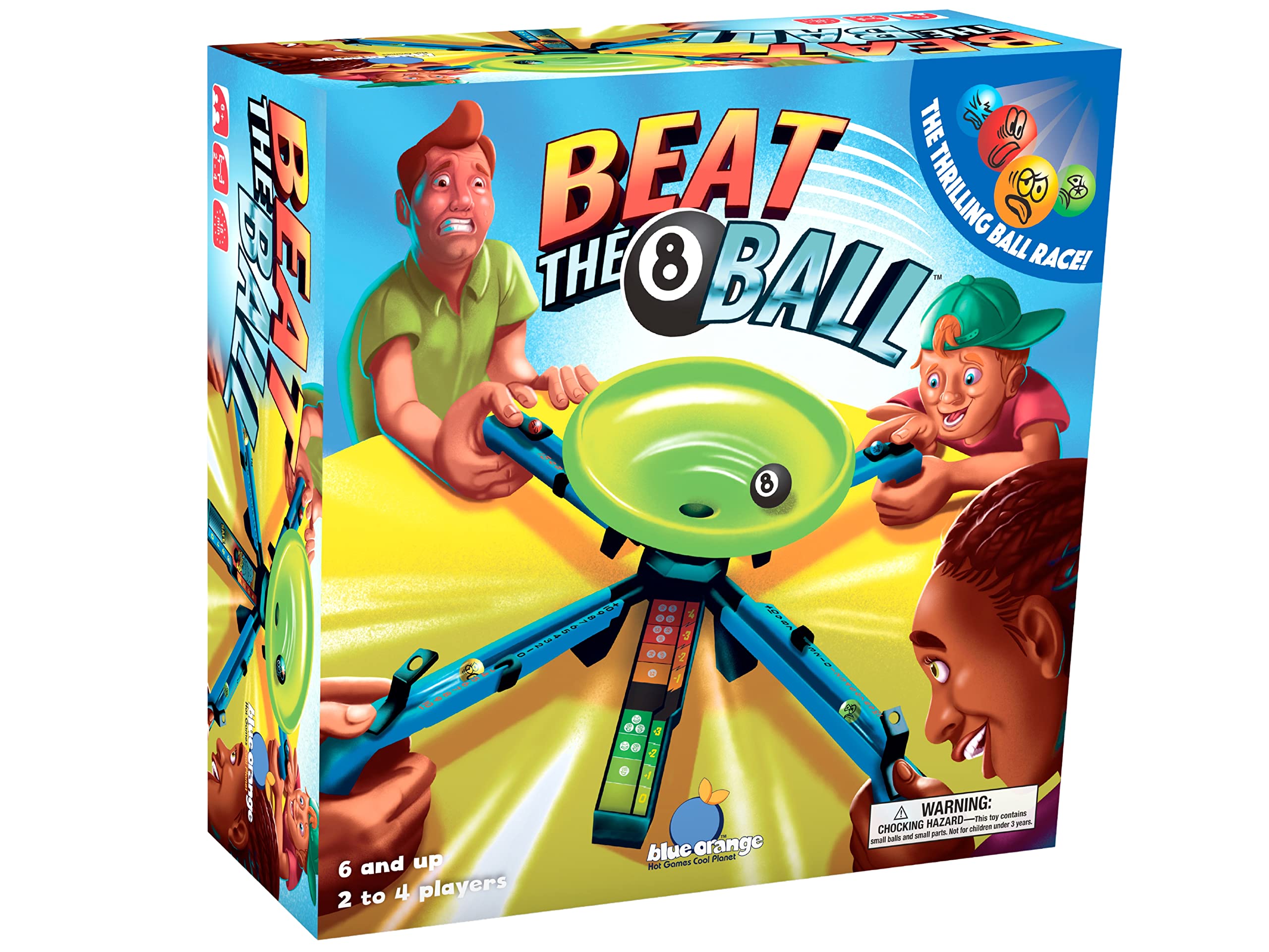 Blue Orange Beat The 8 Ball platform base supports quick, competitive family rounds.