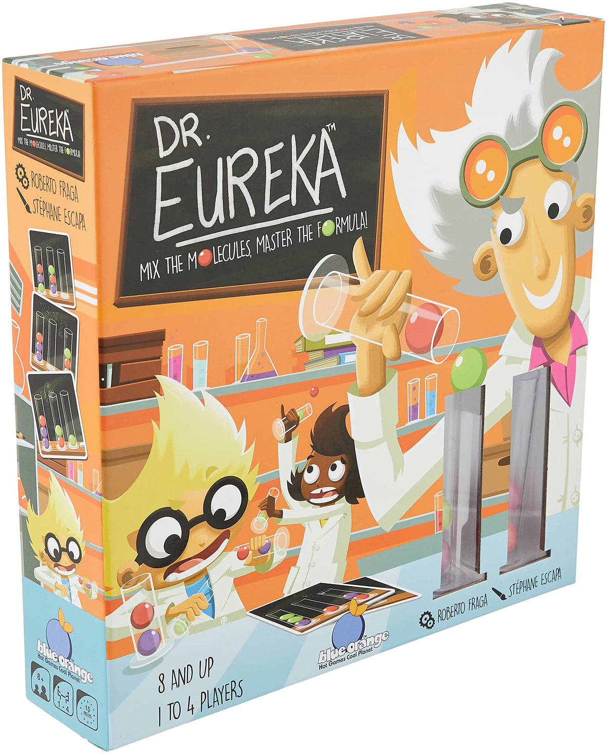 Blue Orange Dr. Eureka tubes and balls for a quick logic challenge