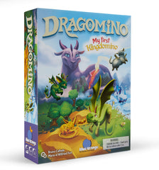 Blue Orange Dragomino box and components for family game night.