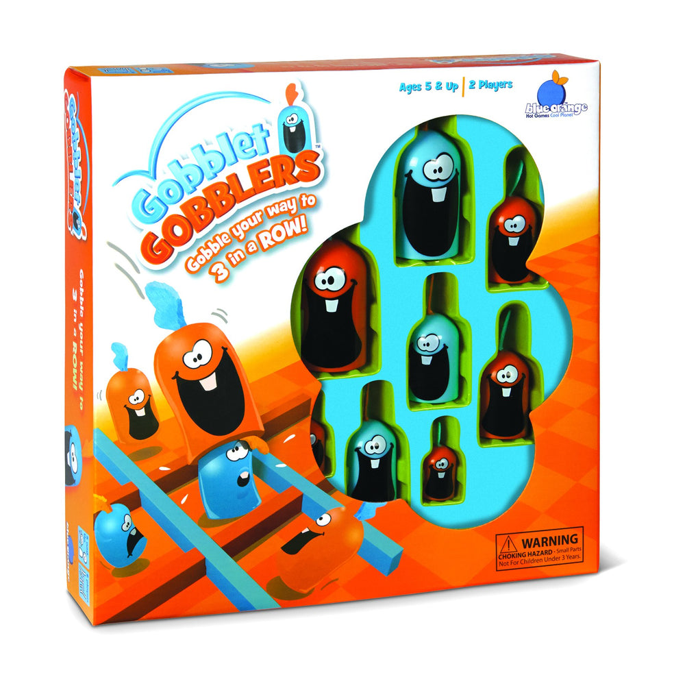 Blue Orange Gobblet Gobblers illustrated rules included for easy learning.