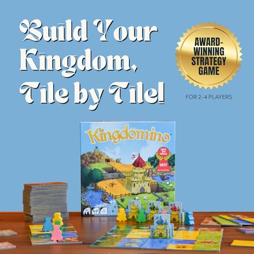 Blue Orange Kingdomino board setup—easy to learn, quick setup.