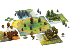 Blue Orange Photosynthesis colored pieces on board emphasize player identity and planning.