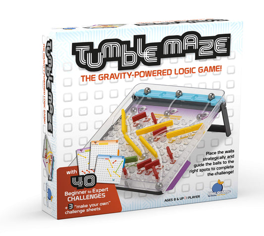 Blue Orange Tumble Maze board setup for strategic solo puzzles and brain engagement.