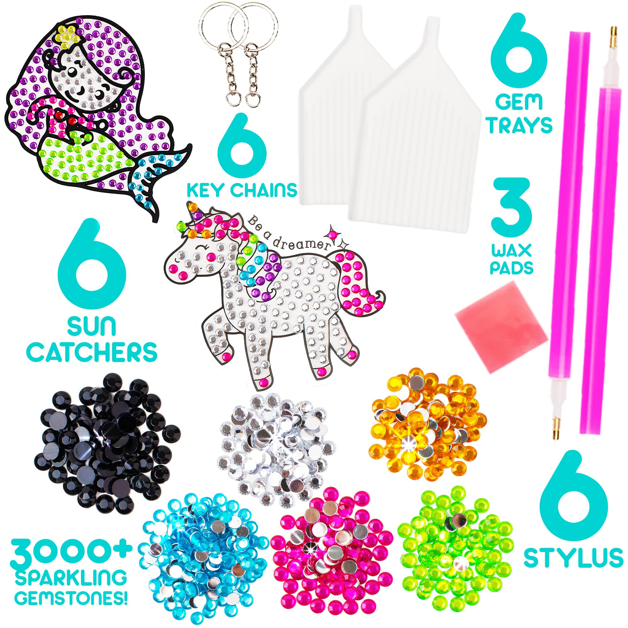 Blue Squid 12 gem art stickers sparkle for instant kid artwork.