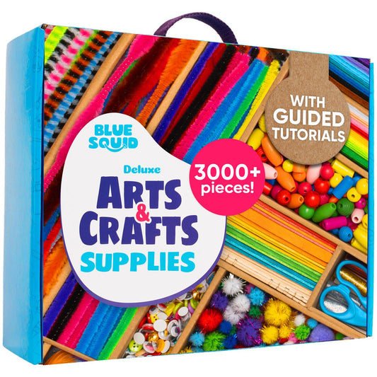 Blue Squid Deluxe Arts and Crafts Chest keeps supplies organized for kid-friendly projects.