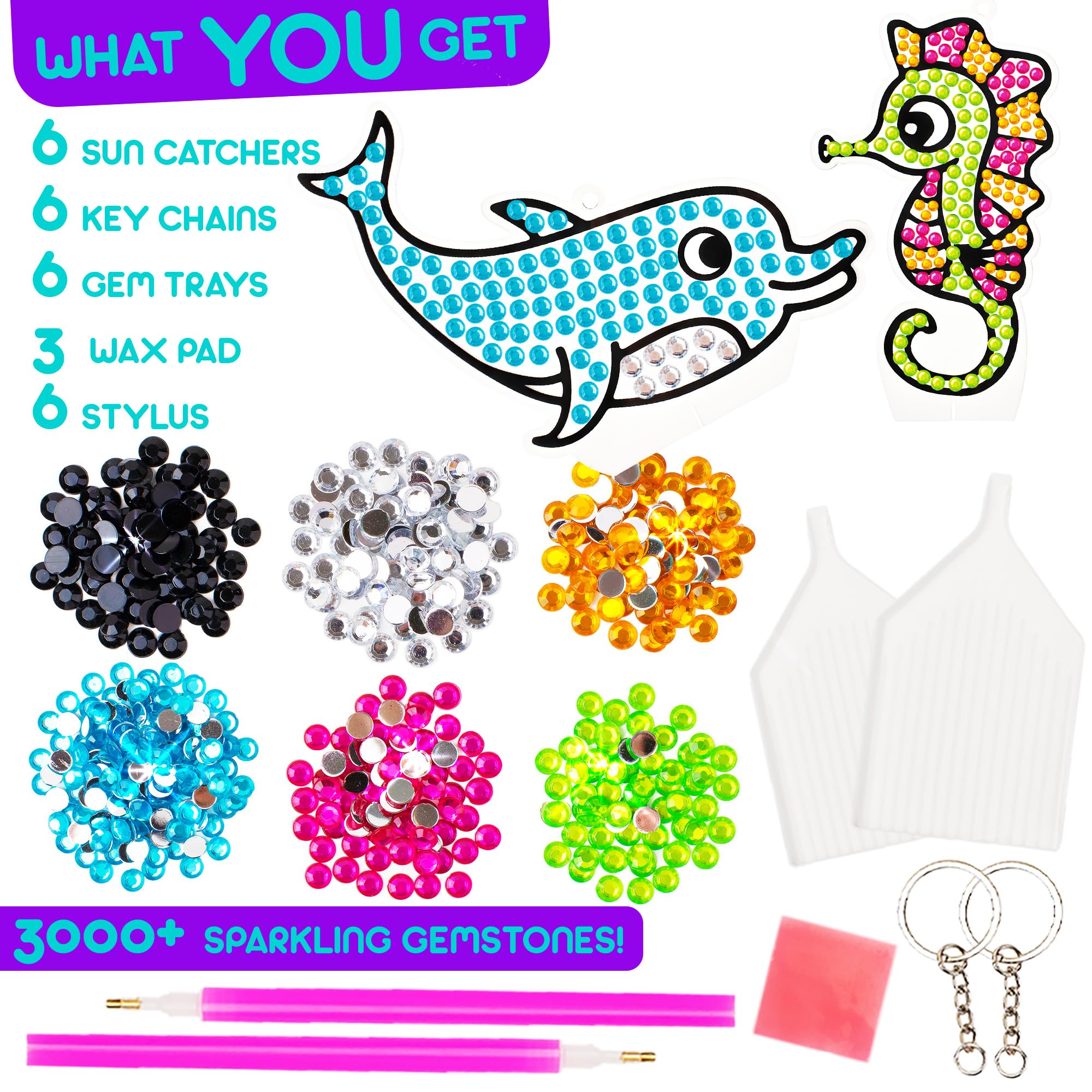 Blue Squid keychains add wearable sparkle from a kid-made craft.