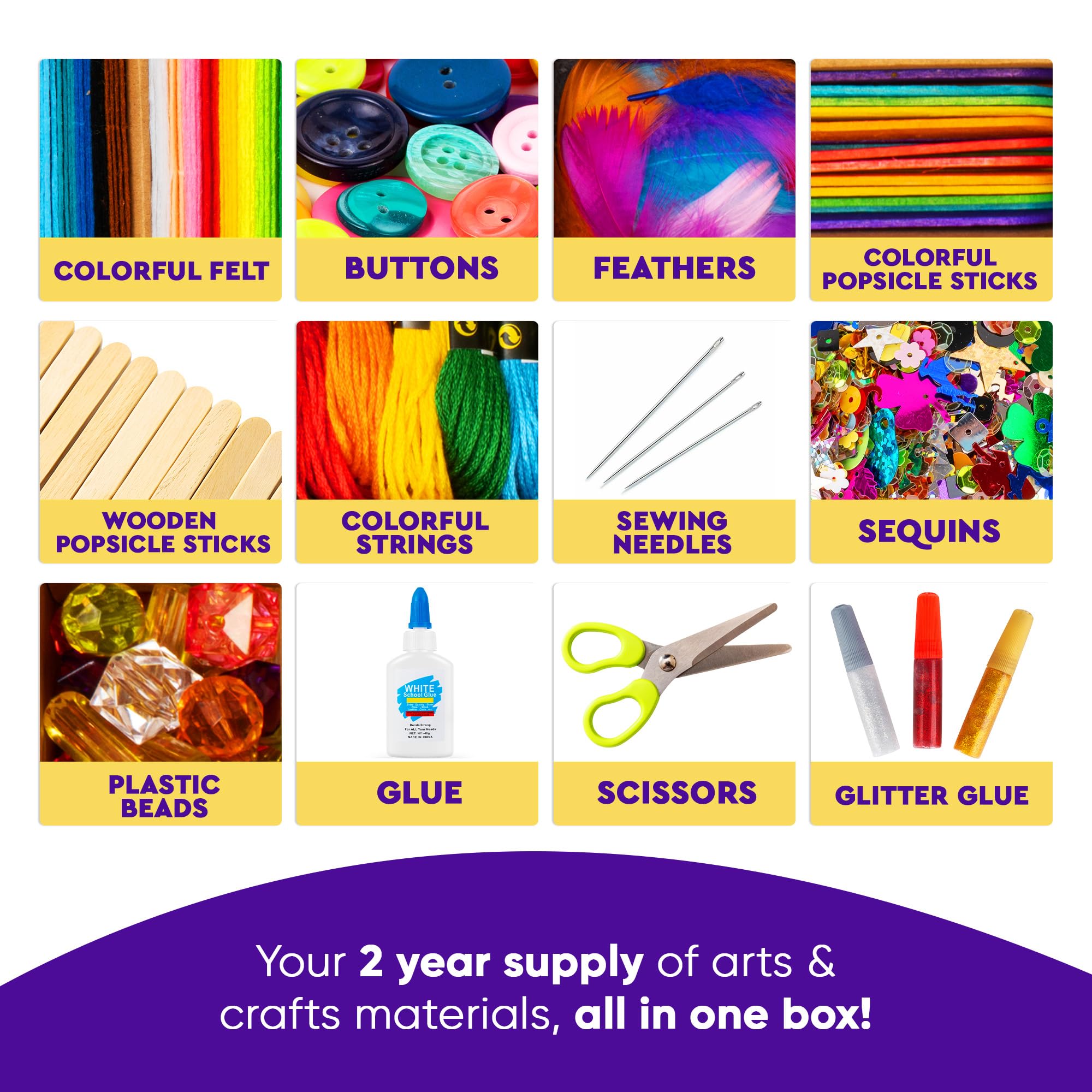 Blue Squid portable craft box with sturdy handle for crafts on the go.