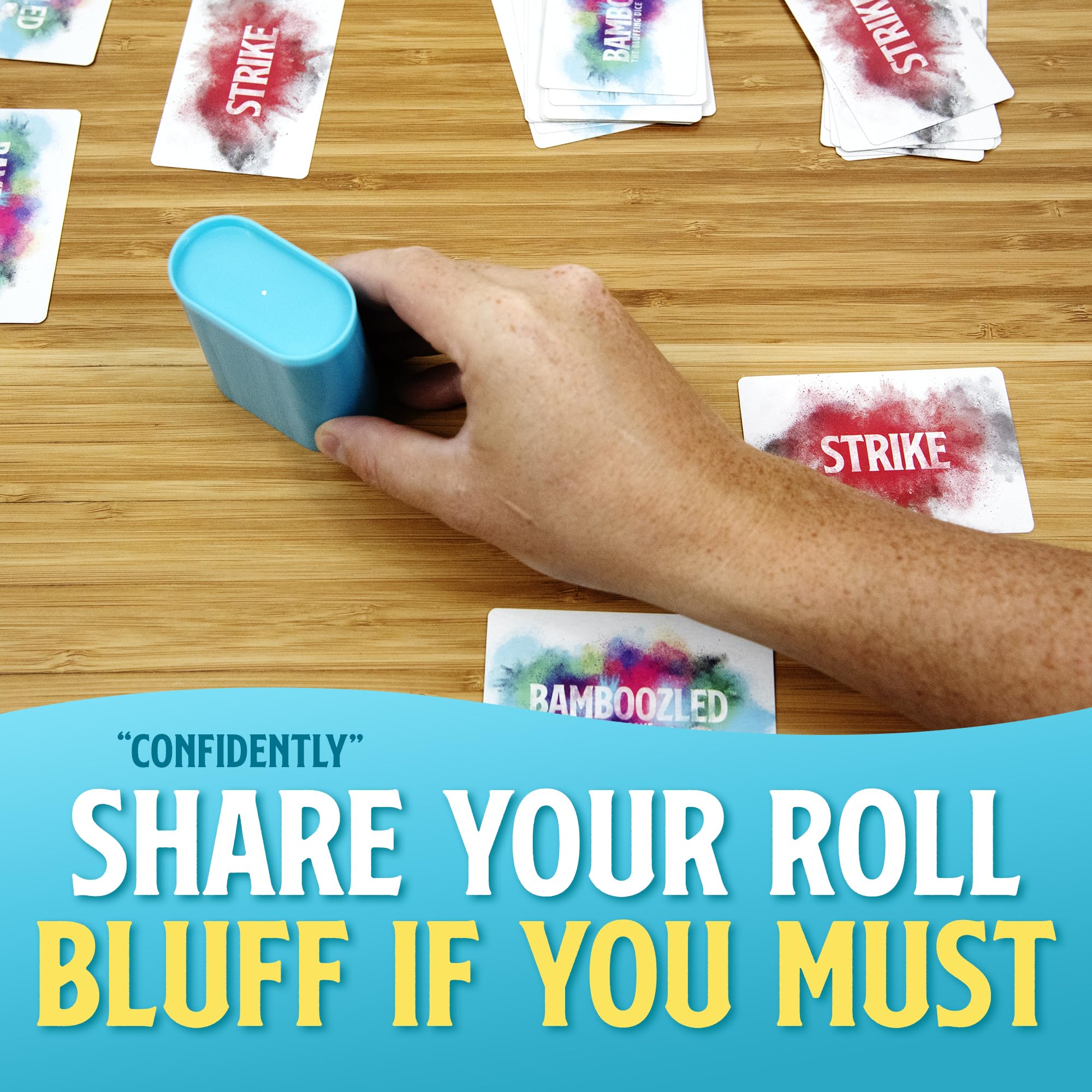 Blue Wasatch Games Bamboozled family game night with players of all ages.