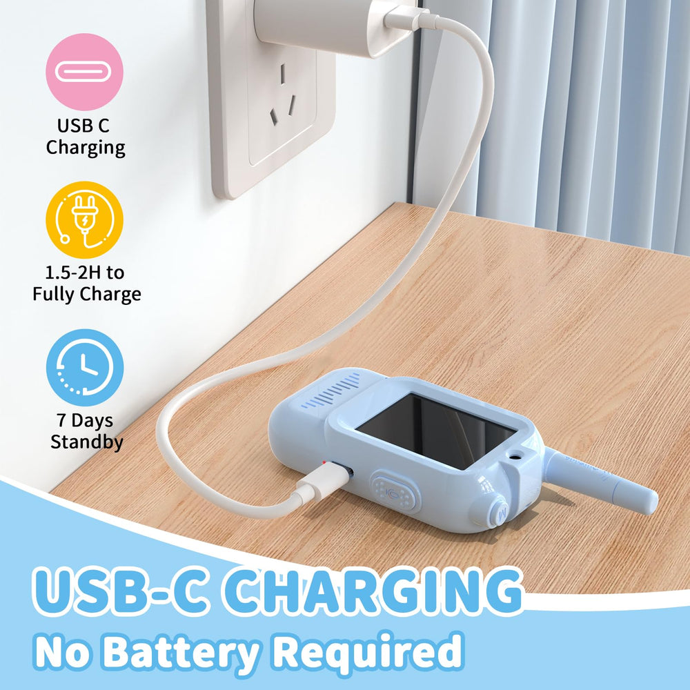 BlueFire kid-friendly design supports easy talks indoors and on outings.