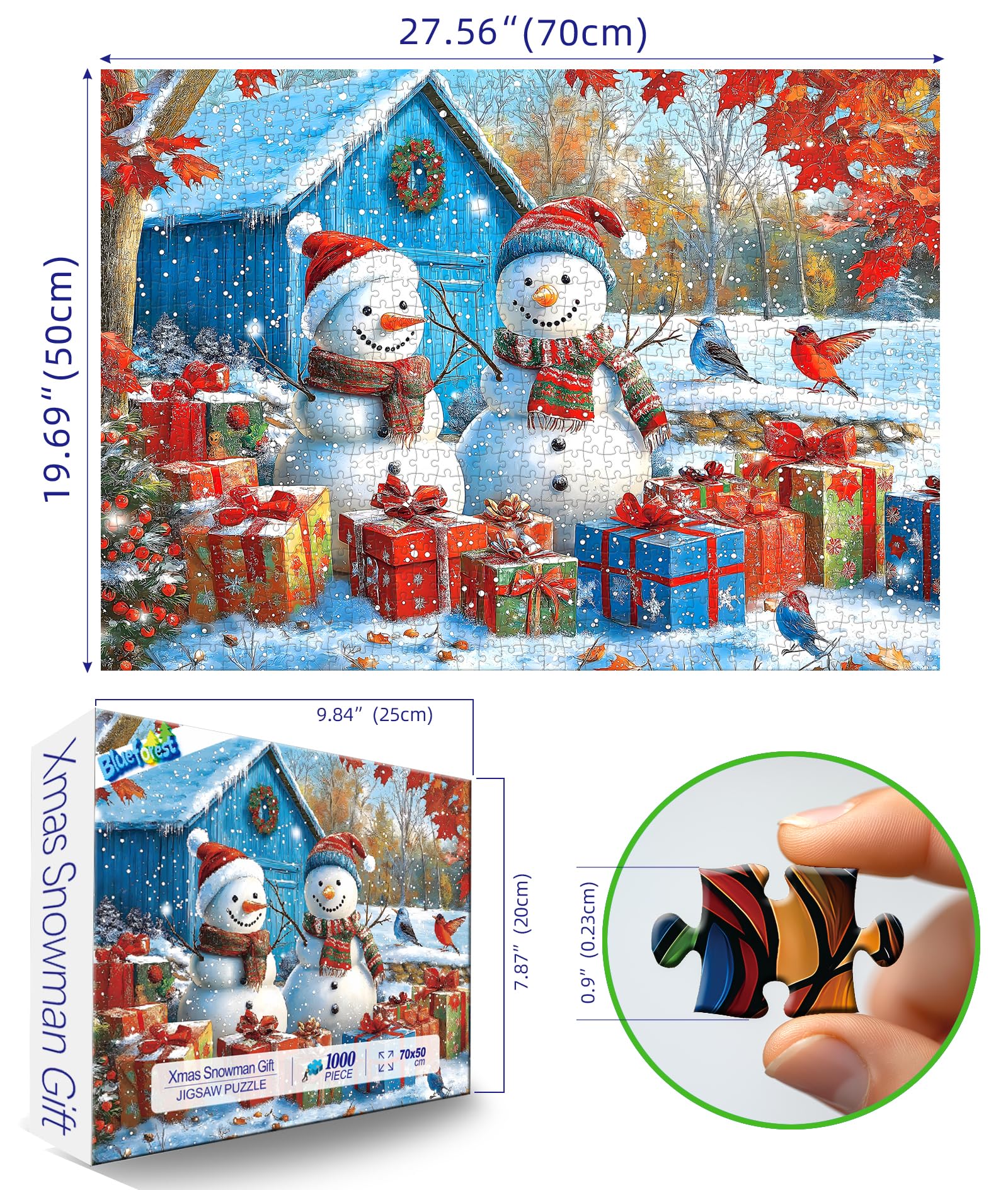 Blueforest 1000-piece puzzle with HD print delivering crisp, vibrant colors.