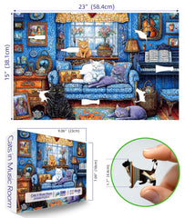 Blueforest 500-piece puzzle blue-toned scene promotes relaxation and quiet evenings.