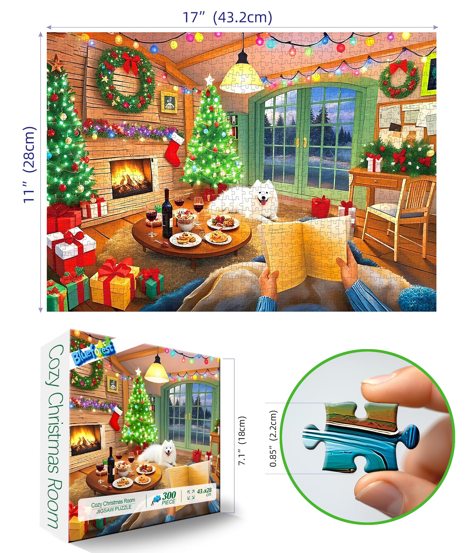 Blueforest 300-piece adult puzzle in HD print highlighting intricate details