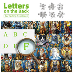 Blueforest assembled mosaic cats display presents wall-ready art after completion
