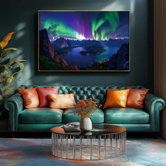 Blueforest Aurora puzzle: large finished size ready for display as wall art.
