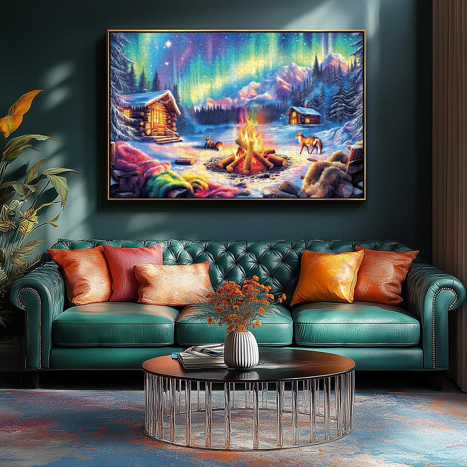 Blueforest bonfire reference poster, ready to display as a hygge gift centerpiece.