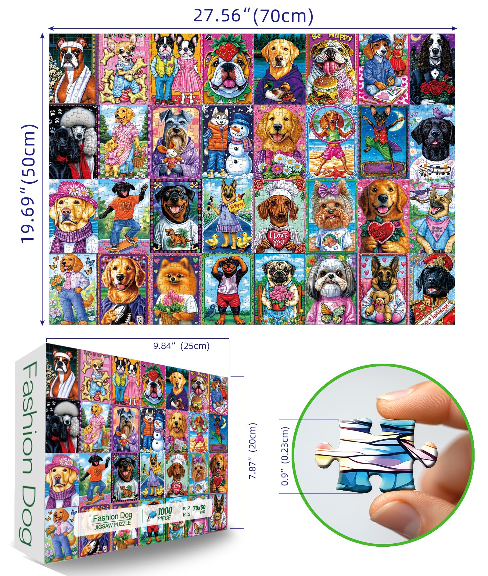 Blueforest colorful dog portraits puzzle offers detailed artwork perfect for quiet evenings.