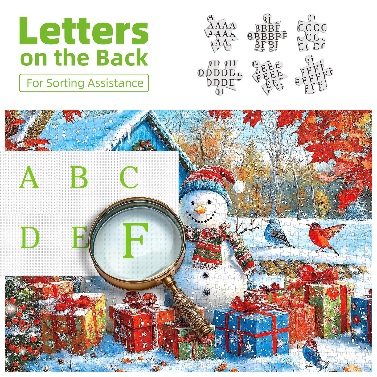 Blueforest colorful gifts and snowy scene create a festive atmosphere for gatherings.
