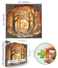 Blueforest Forest Sunset pieces closeup showing precise cuts for smooth assembly.