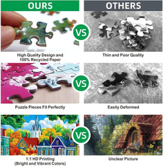 Blueforest wall-ready puzzle with display-ready design for easy framing.