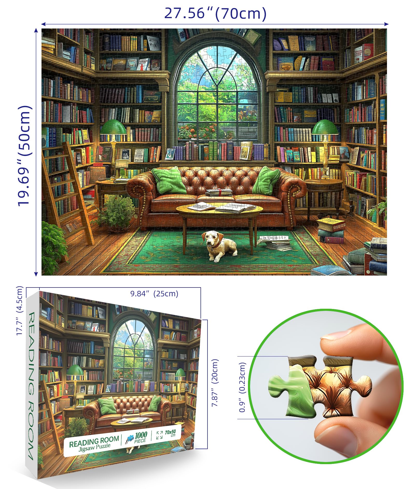 Blueforest library shelves puzzle for adults enhances concentration during family nights.