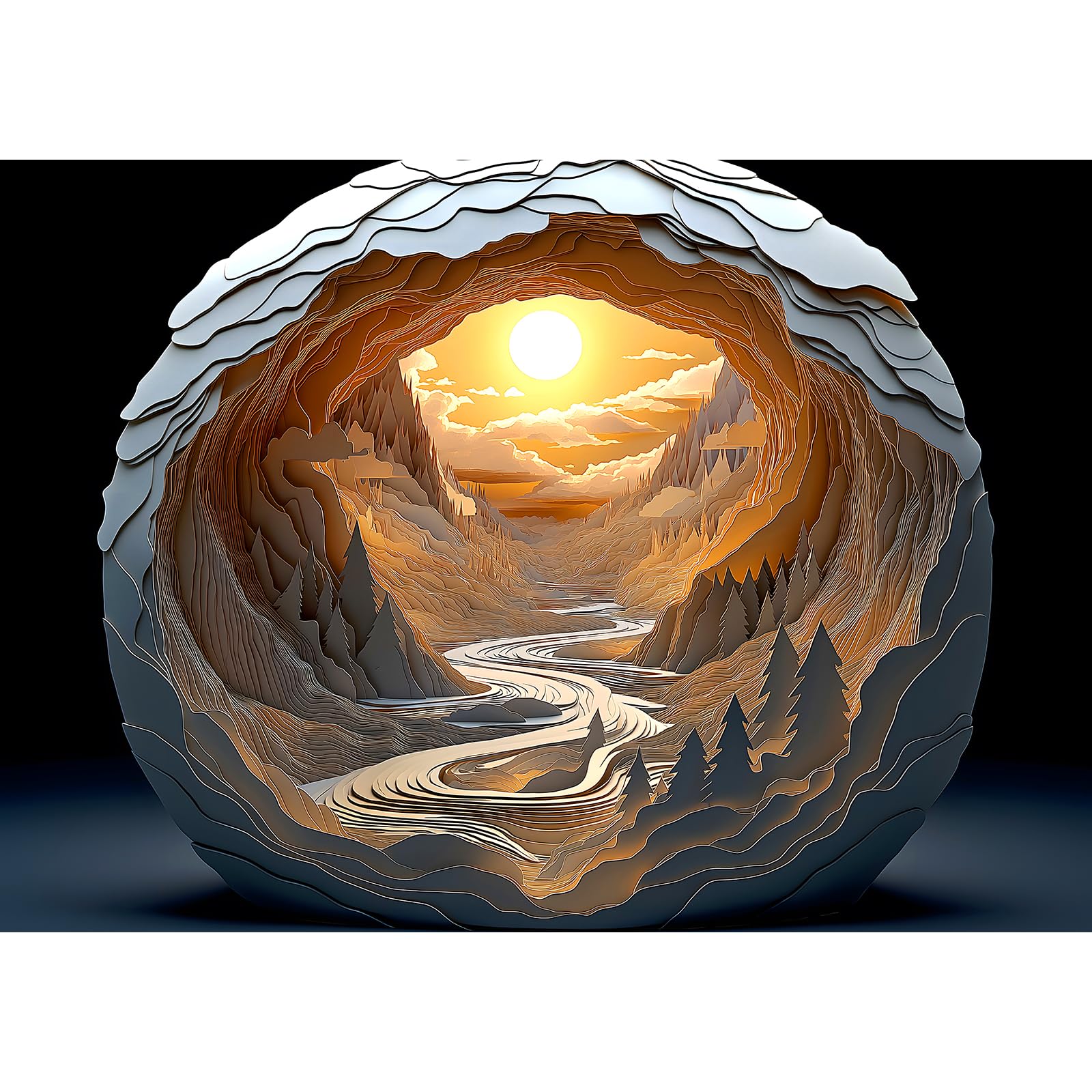Blueforest Magic Eye 3D puzzle box with glasses-free dawn cave immersion for immersive play
