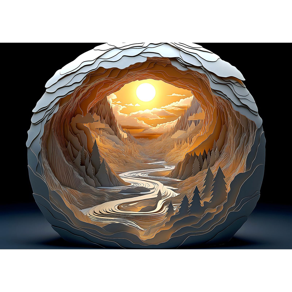 Blueforest Magic Eye 3D puzzle box with glasses-free dawn cave immersion for immersive play