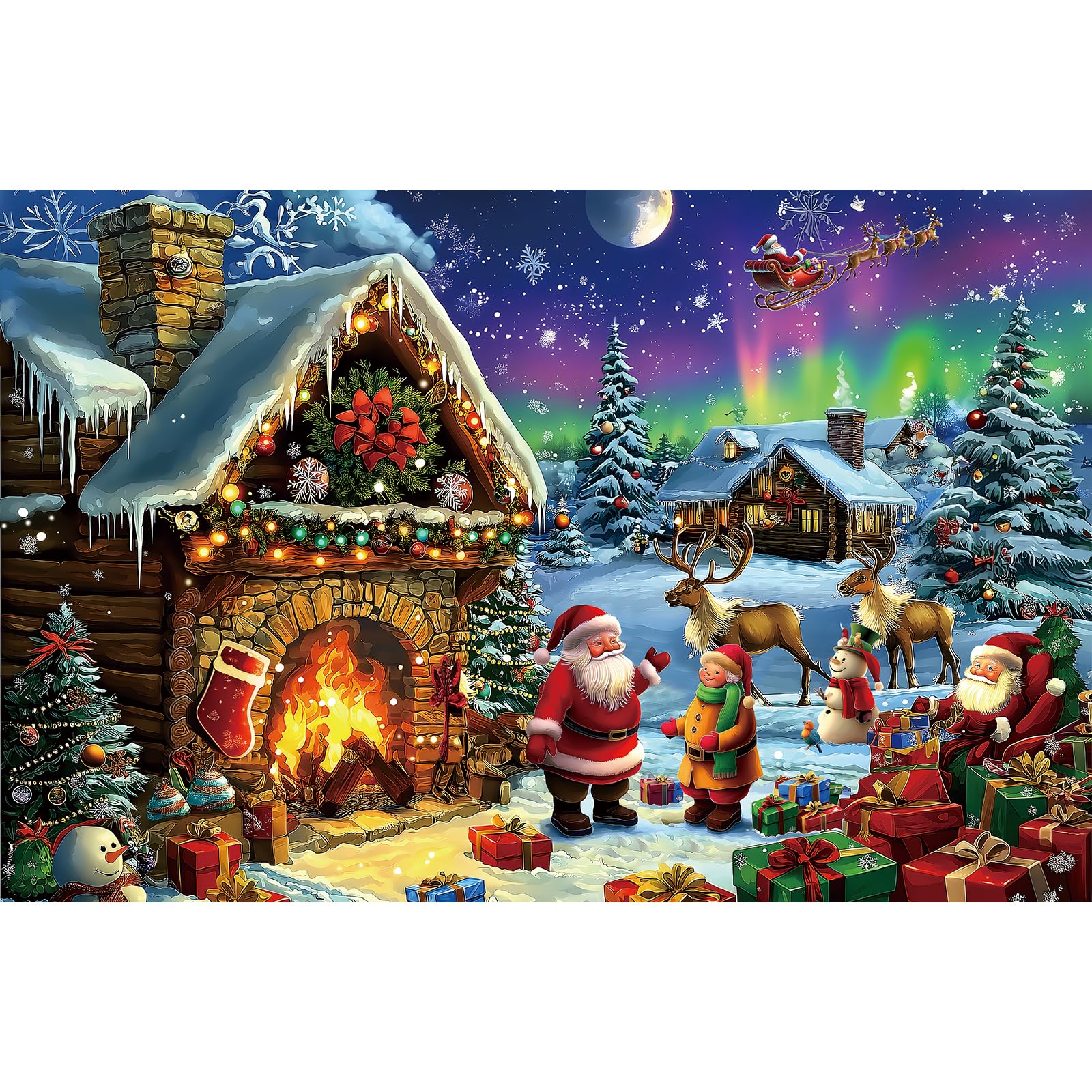 Blueforest puzzle ready-to-frame design enhances winter decor