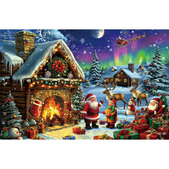 Blueforest puzzle ready-to-frame design enhances winter decor