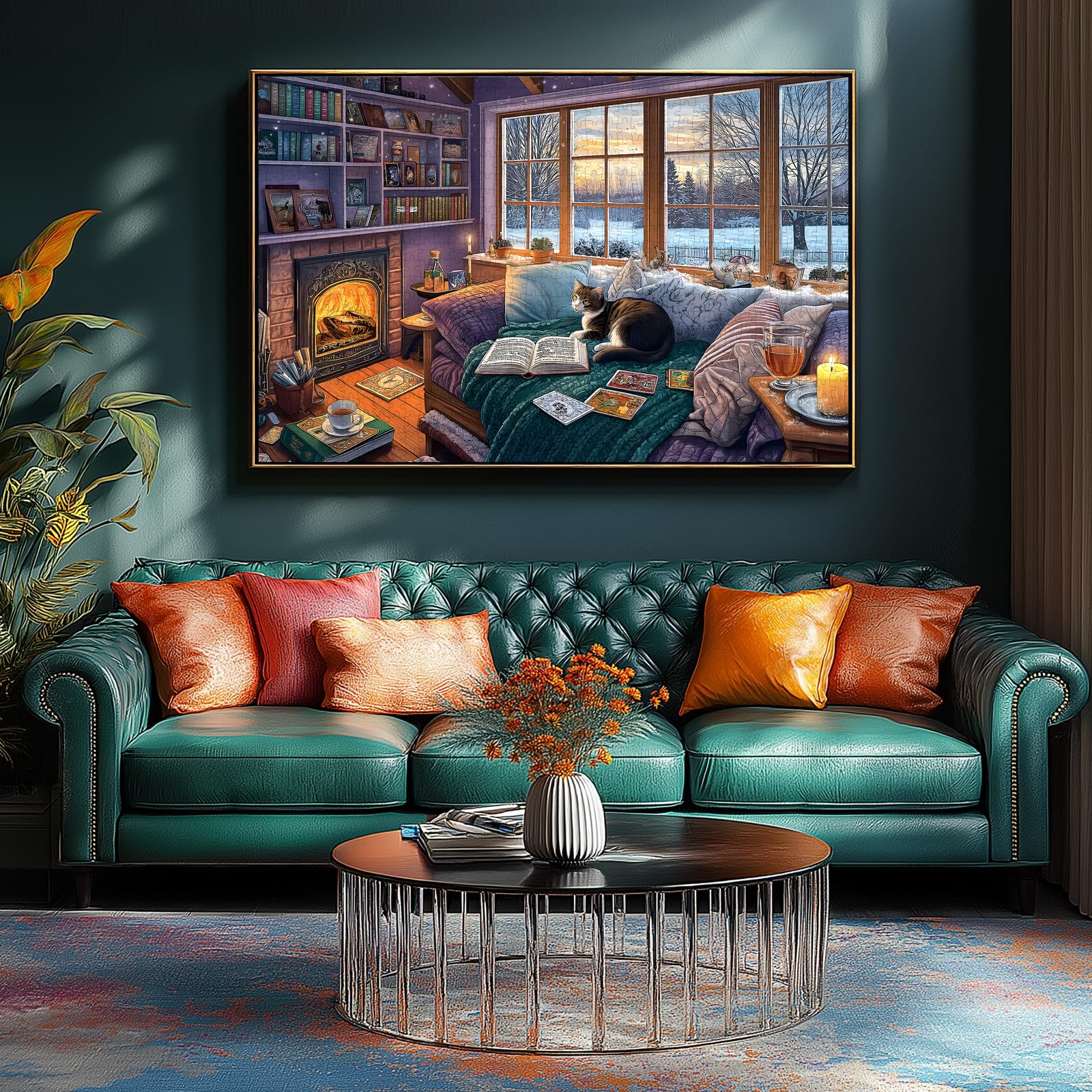 Blueforest Read Room Puzzle includes glare-free poster for smooth, tidy assembly.