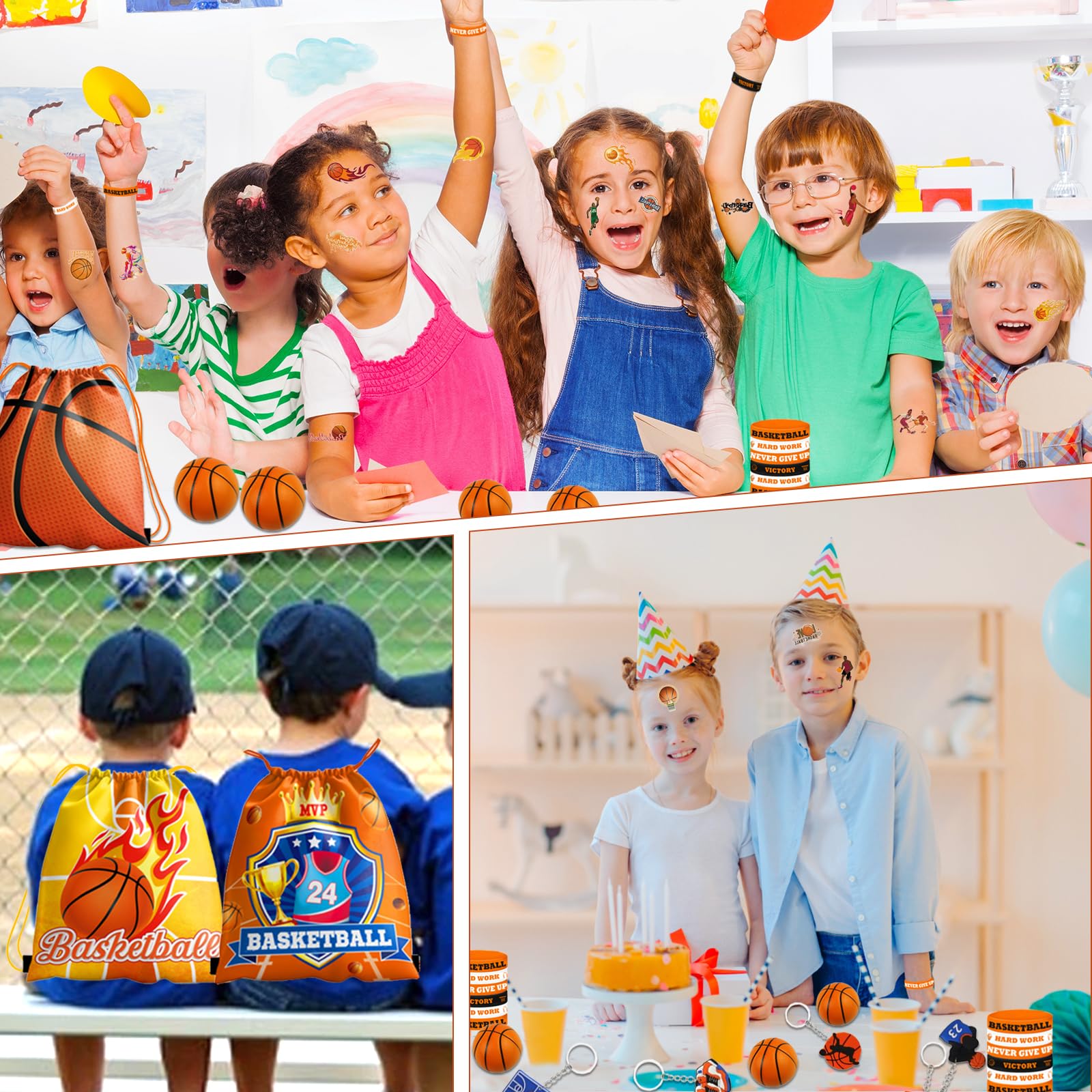 Bluegogo basketball party supplies bundle creates a cohesive theme