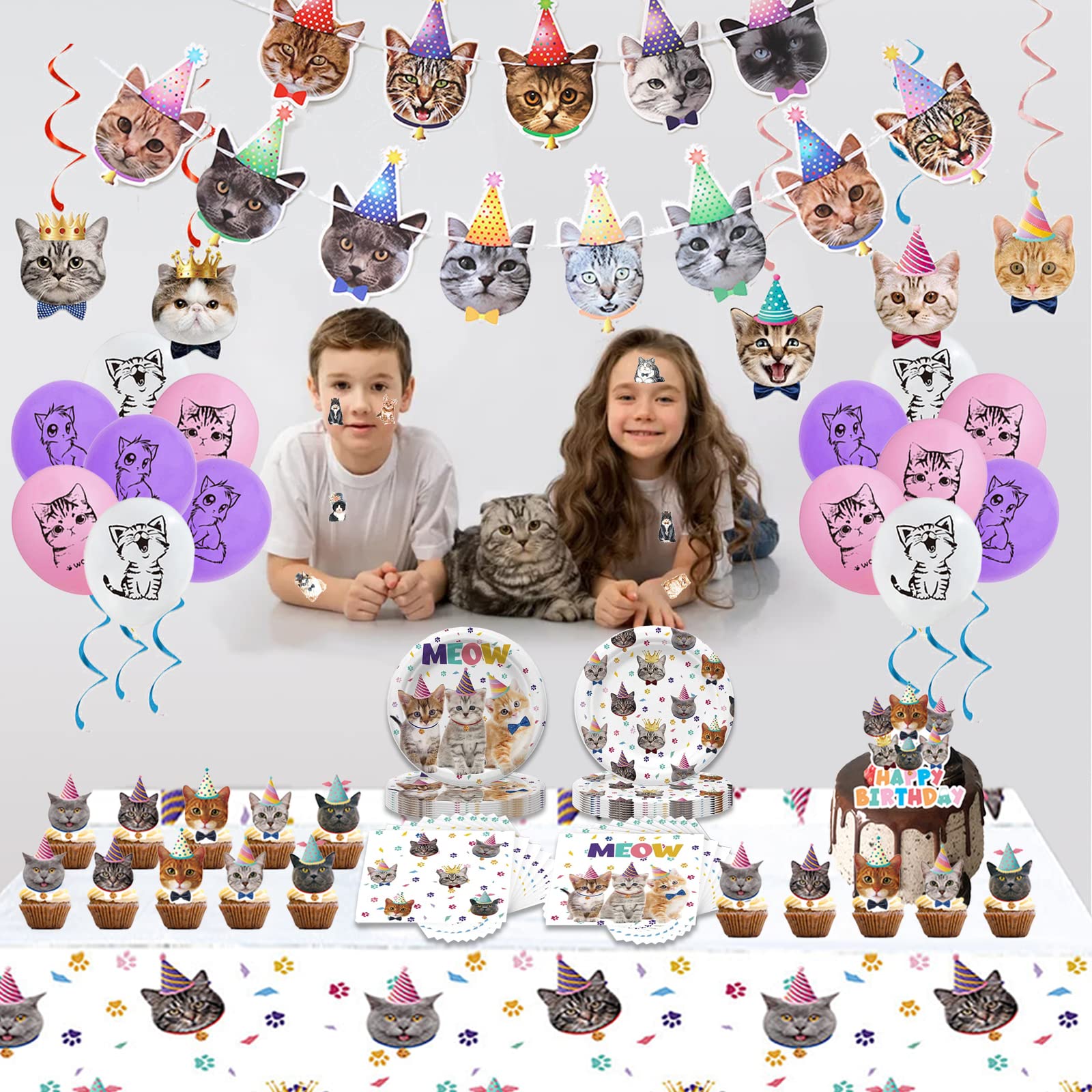 Bluegogo cake topper with cat design anchors sweet treats