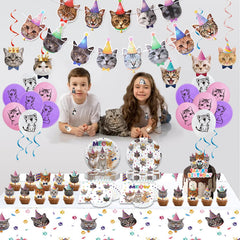 Bluegogo cake topper with cat design anchors sweet treats