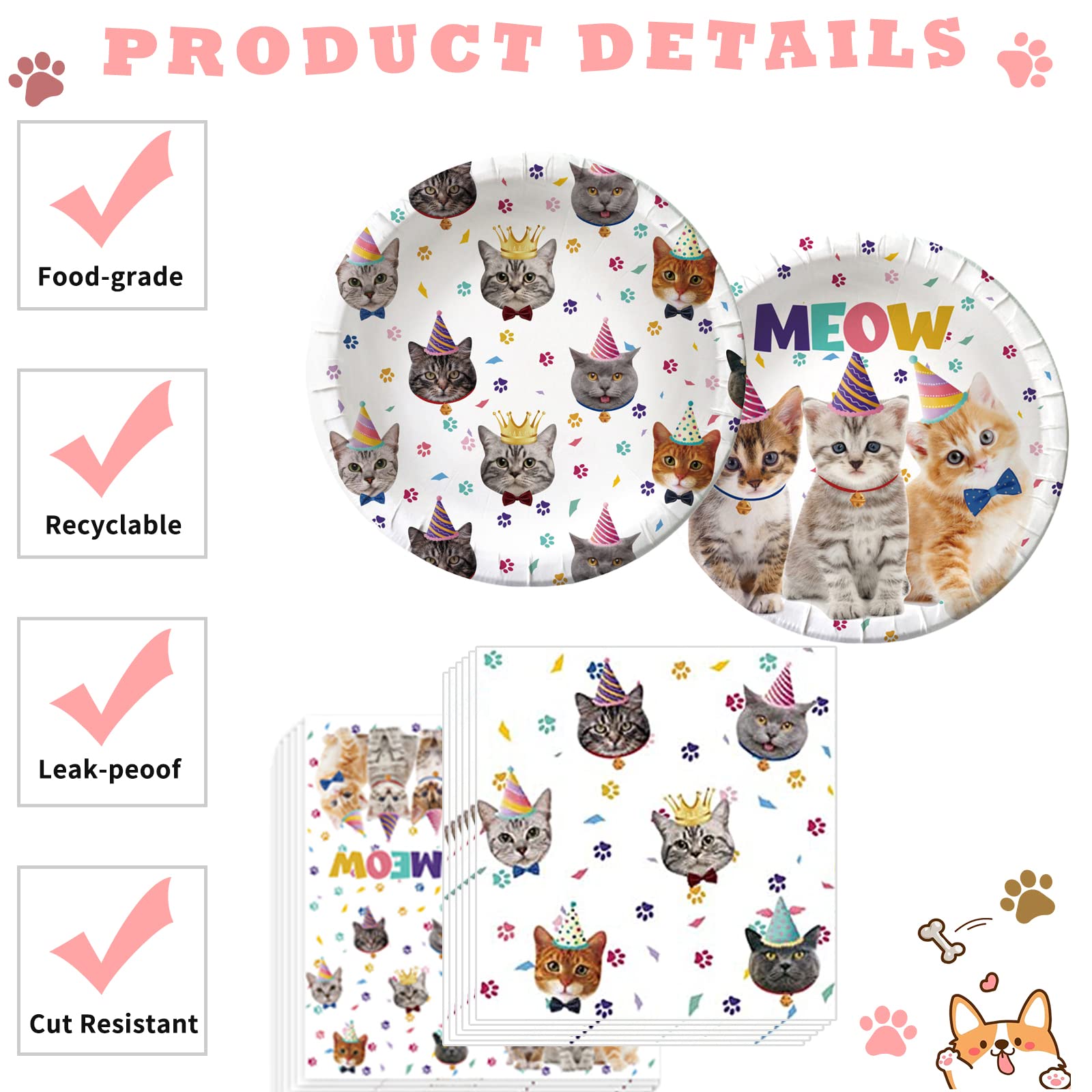 Bluegogo cat tablecloth protects surfaces while adding whimsy to photos