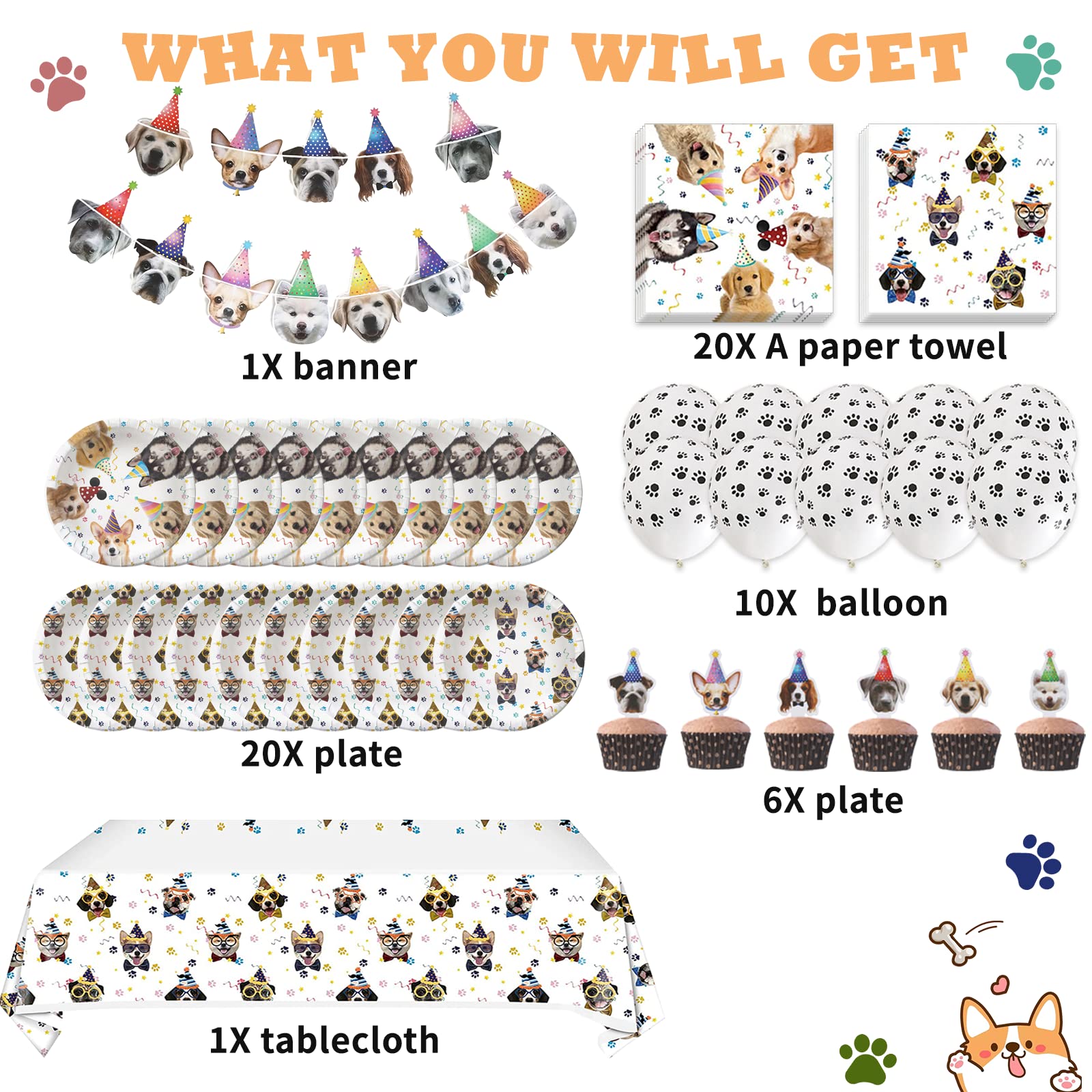 Bluegogo puppy napkins add cute flair and quick cleanup after treats