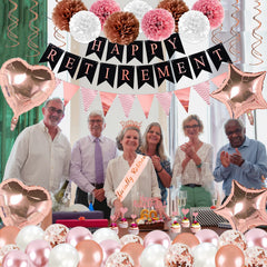 Bluegogo rose gold cake toppers and tiara finish the theme